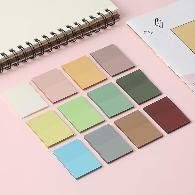 Mr. Pen- Transparent Sticky Notes, 1.5x2, 600 Sheets, Vintage Colors, See Through Sticky Notes Clear, Translucent Sticky Notes, Stocky Notes for Bible Journaling
