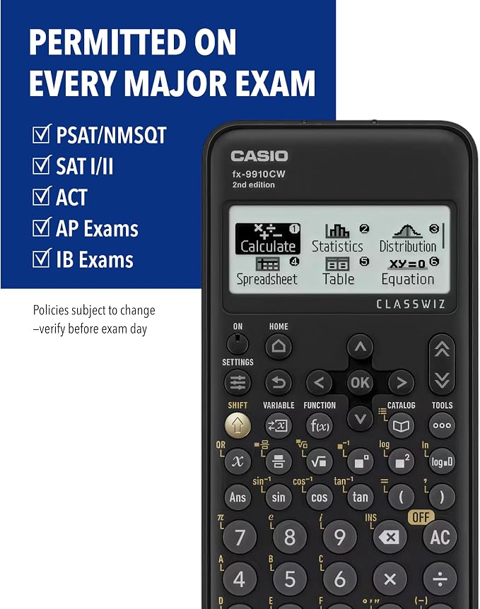 Casio FX-9910CW-W-IT Scientific Calculator | Advanced scientific calculator suited for engineering, science and statistics coursework