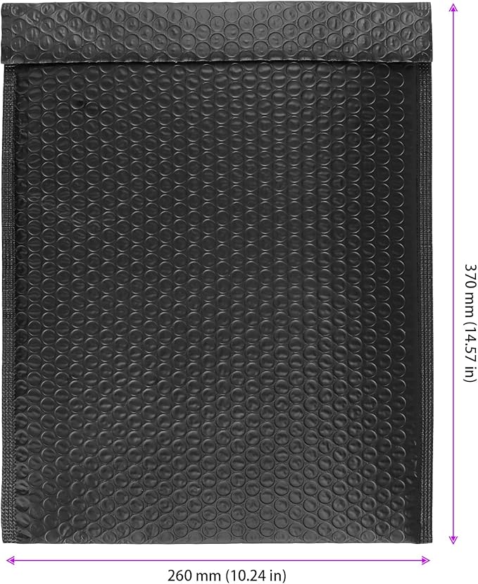 30PCS 10x13 Inch Bubble Mailers, Black Bubble Envelopes with Self Seal Adhesive Strip, E Commerce Shipping Bags for Makeup, Photo, Card