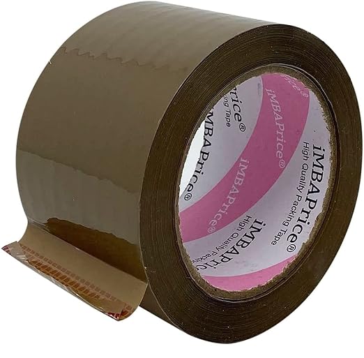 iMBAPrice 3-inches Shipping Packaging Tape - 1 Box of Premium (24 Roll of 110 Yards) 24 x 330 Feet Long 3" Wide Heavy Duty Brown Moving Packing Tape | Heavy-Duty Shipping & Sealing, Strong Adhesion, For Boxes, Moving, E-Commerce & Packaging Refills