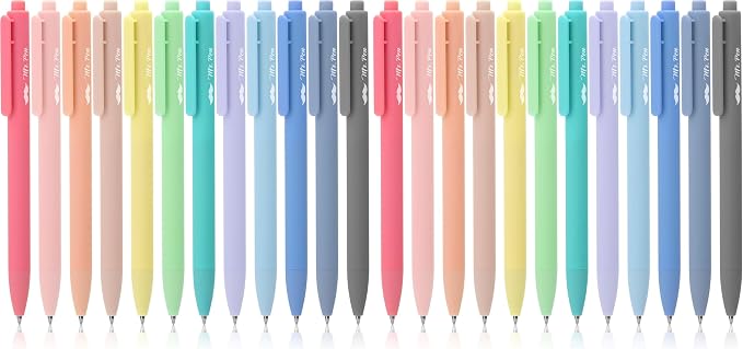 Mr. Pen- Retractable Gel Pens, 24 Pack, Fast Dry, Gel Pens Fine Point 0.7mm, Retractable Pens, Cute Pens