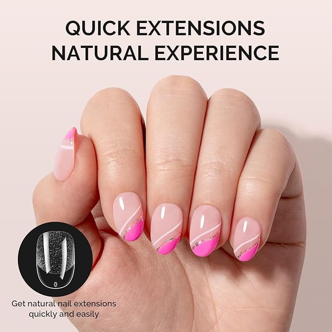 MelodySusie Short Oval Round Almond X Nail Tips - 300Pcs 15 Sizes Clear Acrylic,Half Matte Full Cover Press on Nails for DIY Extension & Salon Use,Pre-Shaped for Long-Lasting Manicure