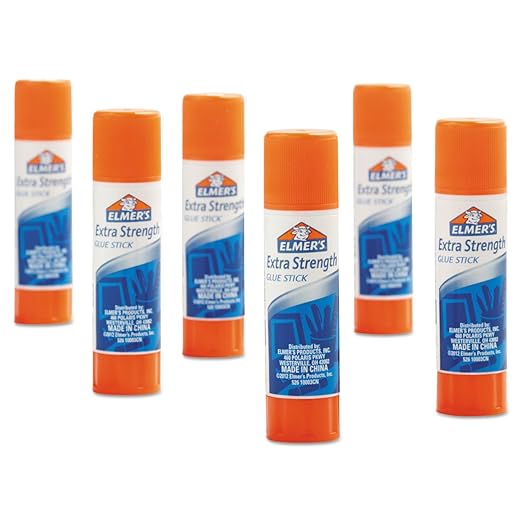 Elmer's Extra Strength Glue Sticks, Washable, 8 Grams, 24 Count - Poster, Vision Board, Back to School Supplies, #1 Teacher Brand
