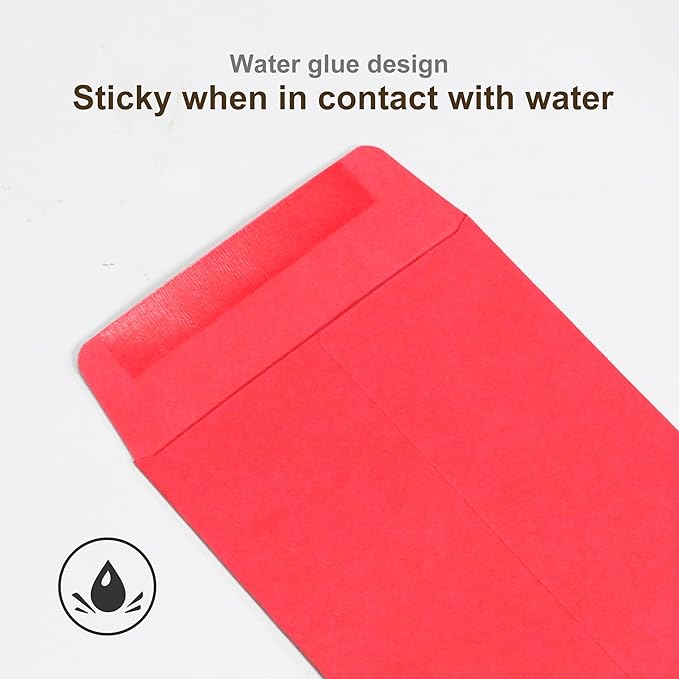 ESSENTIAL #7 120 Pieces Cash Envelopes 3.5" x 6.5" with Gummed Flap, Small Parts Envelope for Home and Office Use (Assorted -120)