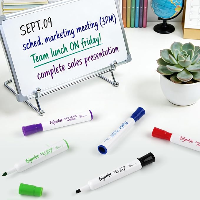 Dry Erase Markers Bulk, 72 Pack Whiteboard Markers in 12 Colors | Low Odor Chisel Tip, Quick Dry Easy Erase Markers for Classroom, Office, Home & School Supplies