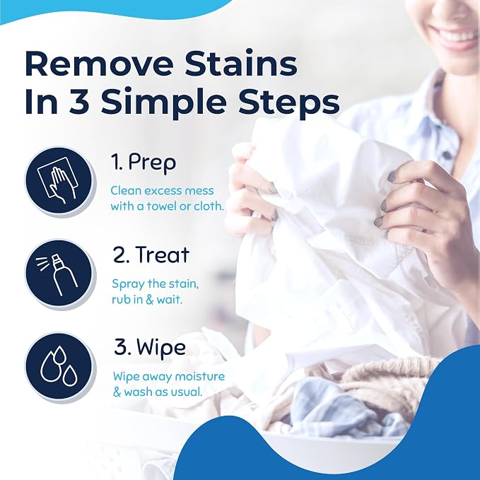 Miss Mouth's Messy Eater Stain Treater Kit, 2 Sprays & 16 Oz Refill | Newborn & Baby Essentials; Cleans Off Food, Grease, Coffee; Use on Laundry, Underwear, Fabric