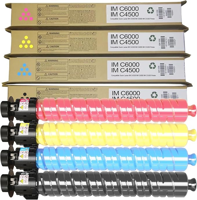 High Yield IM C6000 IM C4500 IMC6000 IMC4500 Toner Cartridge Replacement for Ricoh Savin Lanier IM C6000 IM C4500 IM C5500 Printer Toner (842279 842280 842281 842282)