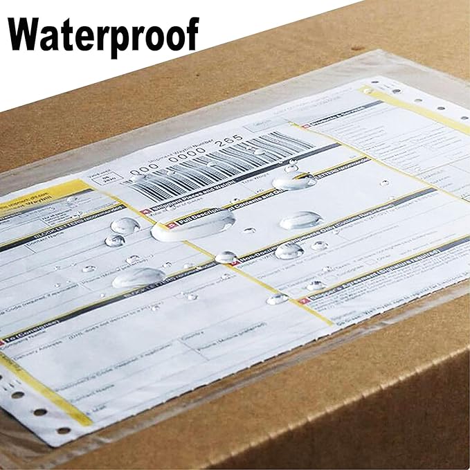 500 Pack 7.5x5.5" Packing List Mailing Envelopes Shipping Envelopes Packing List Clear Adhesive Shipping Label Sleeves Shipping Supplies for Small Businesses, Shipping Label Envelopes