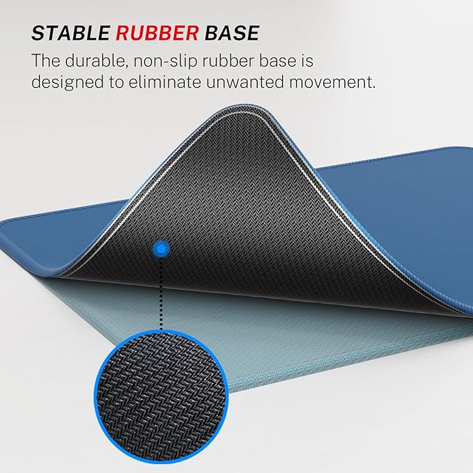 MROCO Mouse Pad 3-Pack [30% Larger] with Anti-Fray Stitched Edges, Premium Waterproof Surface, Non-Slip Rubber Base, Computer & Gaming Mouse Mat for Laptop, Office & Home, 8.5 x 11 in, Navy Blue