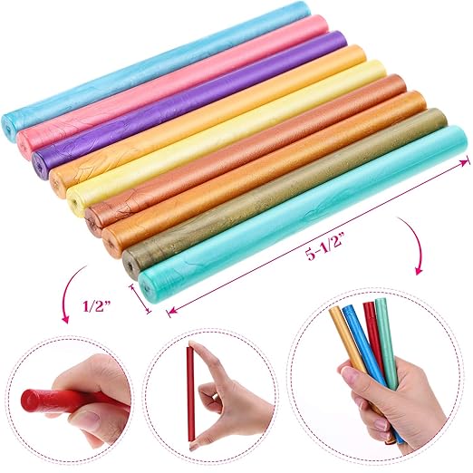 Paxcoo 26pcs Wax Seal Sticks for Stamps, Letters and Crafts - Glue Gun Sealing Wax (Assorted Colors)