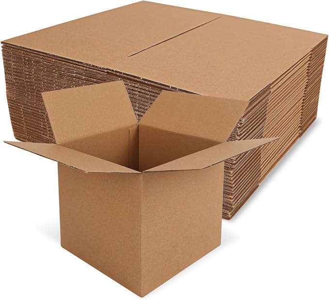 Rempry 30 Pack 6x6x6 Shipping Boxes Brown, Small Corrugated Cardboard Box for Mailing, Packaging Small Business, Kraft Mailer Gift Boxes
