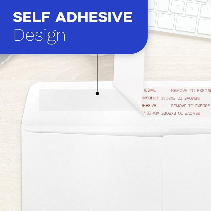 Goefun White 9x12 Envelopes, 100 Count | Self Seal, Catalog Large Mailing, Letter Size, 80GSM Paper