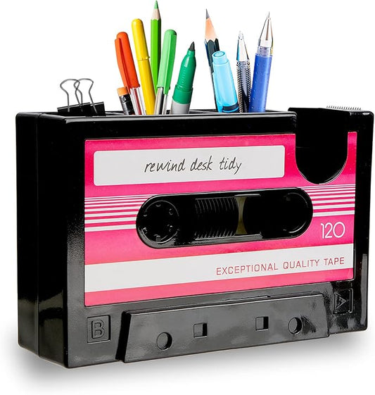 YXQ Fun Tape Dispenser Novelty Unique Pen Dispenser Cool Retro Desk Accessories，Pink