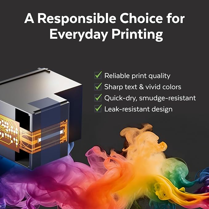 COCCINK 63XL for HP Ink 63 XL for HP Officejet 3830 3833 4652 4655 5212 | 5222 5255 5258 Deskjet 3630 3632 2130 Envy 4511 4512 4520 Remanufactured for Printer Ink HP 63XL Ink Cartridge Combo Pack