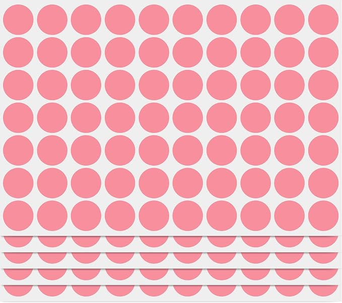 PARLAIM 3/4 Inch Coding Circle Sticker Labels,Pack of 1050 Round Color Code Dot Labels Stickers for Home Office Marking,Organizing(Pink)