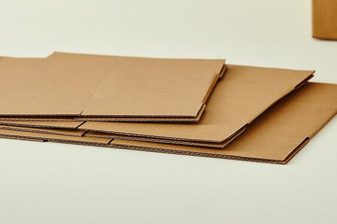 25 Packs Small Shipping Boxes 4X4X4 Inches, Kraft Corrugated Cardboard Boxes, For Small Business, Easy Assemble For Mailing, Moving, Packing And Storing