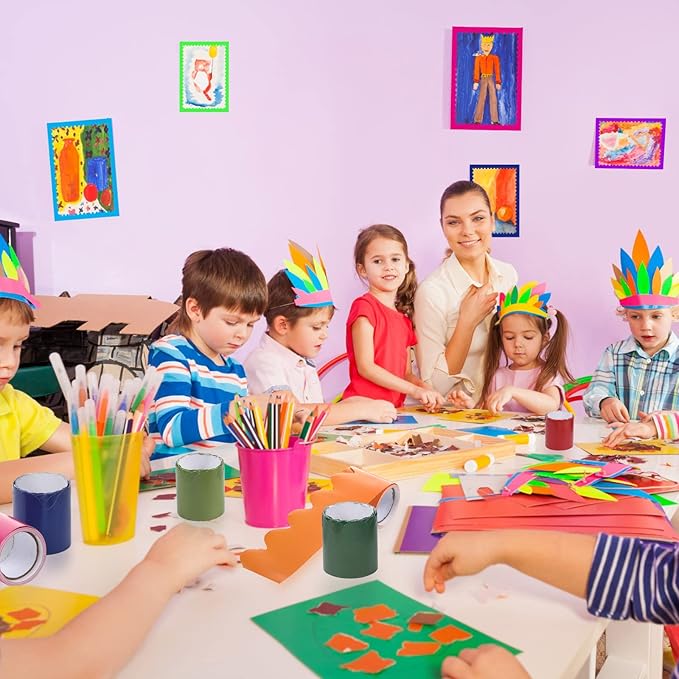 18 Rolls 300 Feet Bulletin Board Borders in 18 Colors, Scalloped Rolled Bulletin Board Trim for Wall Classroom School Office DIY Decoration(Classic Style,Multicolored)