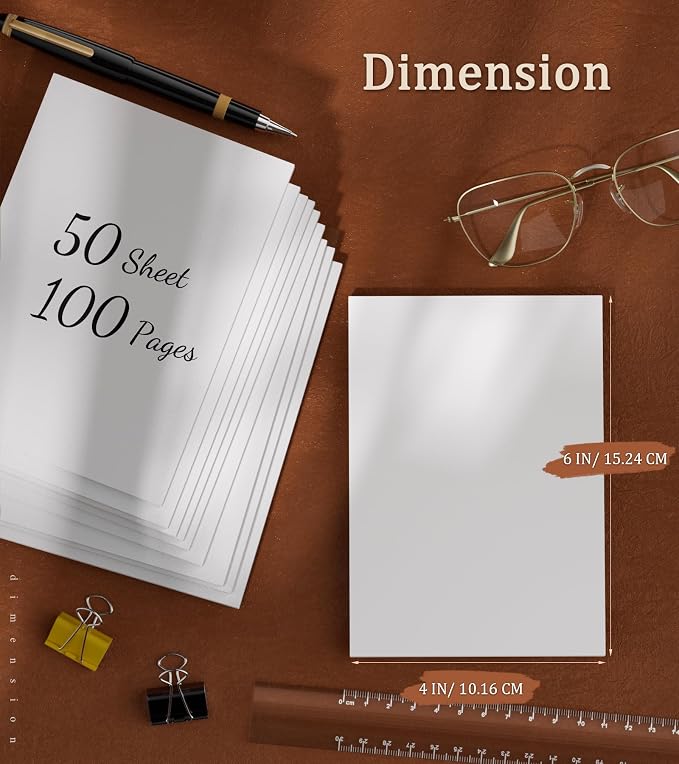 Note Pads 4x6 - Notepad - 10 Pads - 50 Sheets per Notepads - Writing Pads | Small White Paper - Blank Note Pads - Server Memo & Scratch Pads 4x6'', Pocket Note Pad White with Clean Sheets for Office