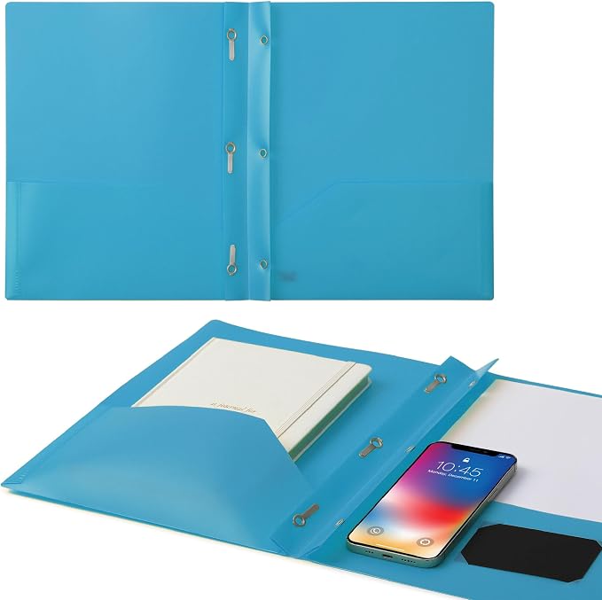 Mr. Pen- Plastic Folders with Pockets and Prongs, 36 Pack, Letter Size | Flexible Plastic Folders with Prongs