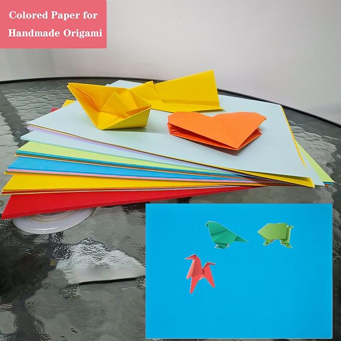 Colored Paper 8.5 x 11 Assorted Colored Copy Print Paper, 10 Colors Letter Size Lightweight Colored Construction Paper for Cutting DIY Art Painting Drawing Origami Craft School Office Supplie
