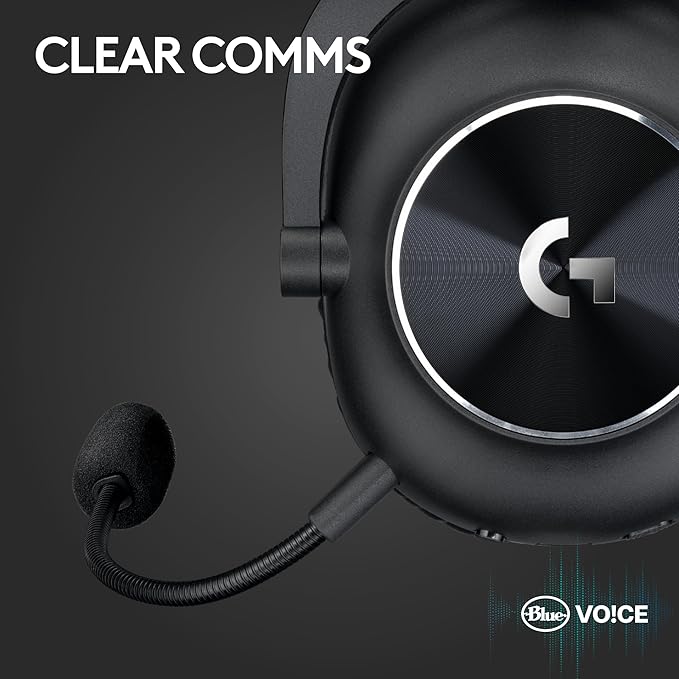 Logitech G PRO X 2 Lightspeed Wireless Gaming Headset, Detachable Boom Mic, 50mm Graphene Drivers, DTS:X Headphone 2.0—7.1 Surround, Bluetooth/USB/3.5mm Aux, for PC, PS5, PS4, Nintendo Switch - Black