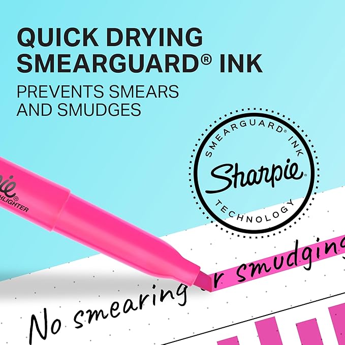 Sharpie Pocket Highlighters Narrow Chisel Tip Highlighter Marker Set Pack Of 36 In 6 Assorted Fluorescent And Pastel Highlighters Ideal For Office Teacher And School Supplies