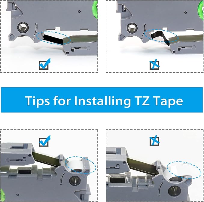 5 Multicolor TZ Tapes Replace for Brother P Touch Label Tape TZe | 12mm 0.47 Laminated Colored Tape TZe 231-735 White/Black/Red/Blue/Green for Brother Ptouch PTD210 PTP300BT PTD600 PT1280