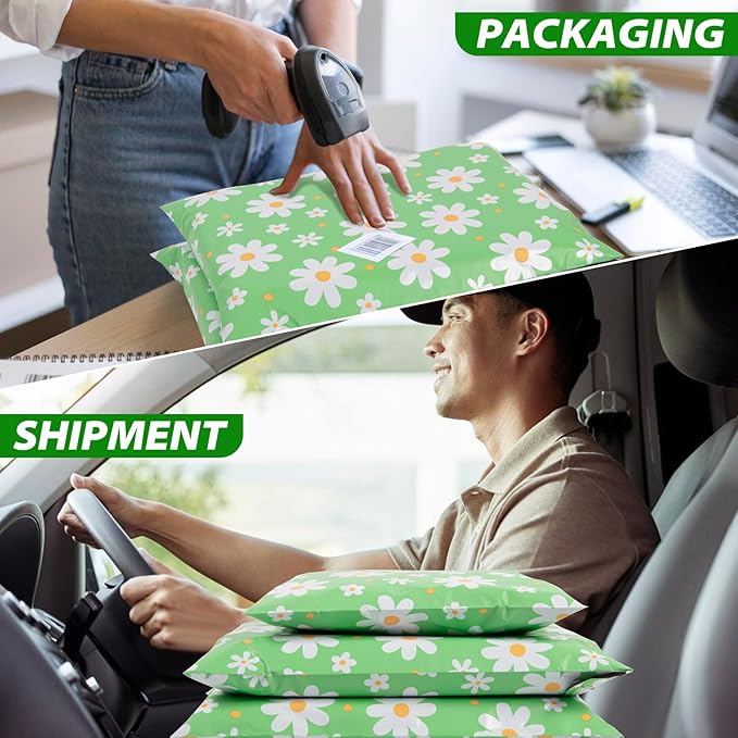 Oududianzi Poly Mailers 10x13, 100PCS Waterproof Shipping Bags, Self-Sealing Mailers Poly Bags, Mailing Envelopes Bulk, Packaging Bags for Online and offline Small Bussiness
