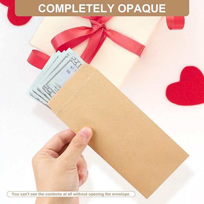 120 PCS Money Envelopes, 6.5"x3.2" Small Cash Envelopes Self-Adhesive for Saving Challenge, Coin, Check, Budget, Small Item Organizer (Pack of 2)