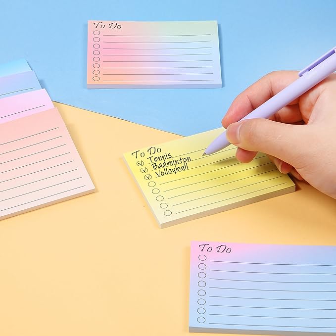 Mr. Pen- to Do List Sticky Notes, 3"x4", 900 Sheets, Gradient Colors, to Do List Notepad, Lined Sticky Notes