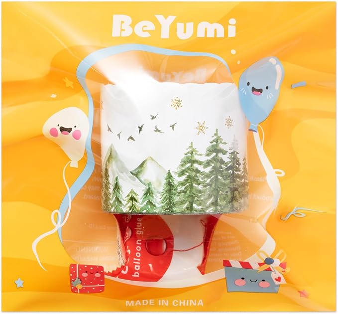 BeYumi Forest Mountain Border Trim - 65ft Back to School Sage Green Watercolor Forest Wonderland Rolled Border Trim Green Mountain Bulletin Board Party School Classroom Office Chalkboard Home Decor