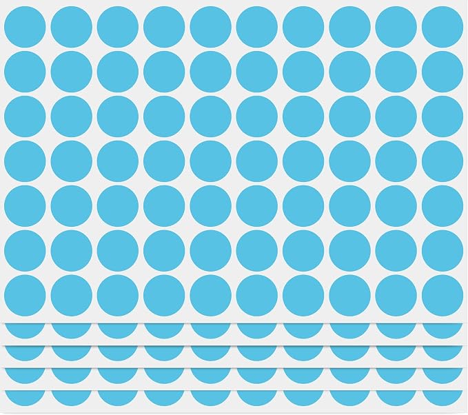 PARLAIM 3/4 Inch Coding Circle Sticker Labels,Pack of 1050 Round Color Code Dot Labels Stickers for Home Office Marking,Organizing(Sky Blue)