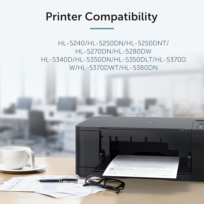 Compatible Toner Cartridge Replacement for Brother TN650 TN-650 TN580 TN-620, HL-5370DW HL-5250DN HL-5340D HL-5240 MFC-8480DN MFC-8860DN MFC-8890DW (High Yield, Black, 2-Pack)