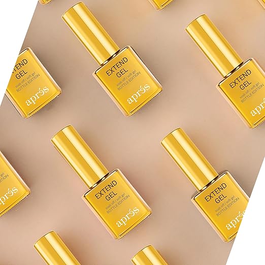 Aprés Extend Gel Gold Bottle Edition, Pack of 3 - Gel-X Tips Adhesive, No Primer or Bonder Needed (15 ml each)