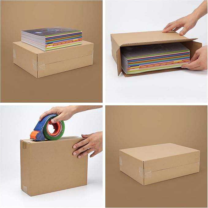 CRUGLA Shipping Boxes 12x9x4, Cardboard Shipping Mailing Box for Packaging, 25 Packs