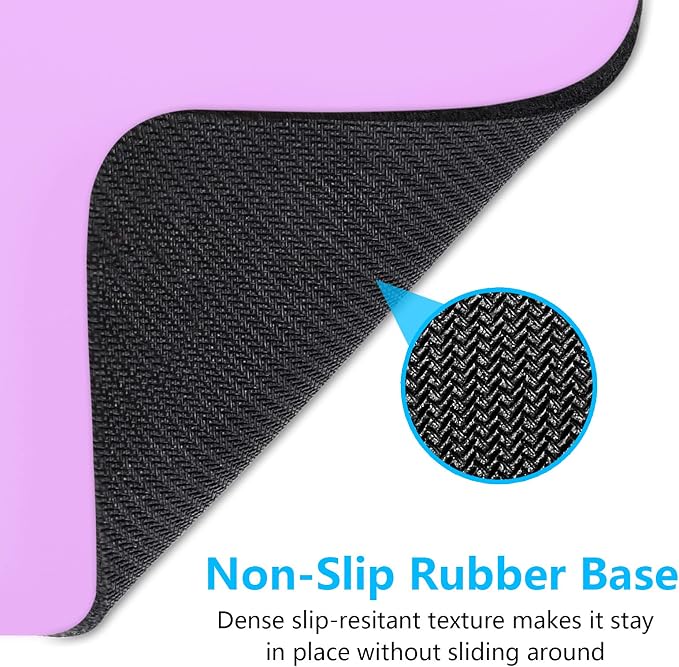 Dapesuom Small Mouse Pad, 6 x 8 Inch Thick Rubber Premium-Textured Non-Slip Portable & Washable Mini Mouse Mat for Women Men Wireless Laptops Keyboard Tray Gaming Work Computer Office Travel, Purple
