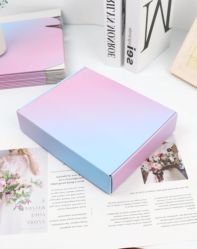Shipping Boxes 10"x8"x2" Cardboard Boxes: 30-Pack Purple Gradient Mailer Box - Boxes for Packaging Small Business