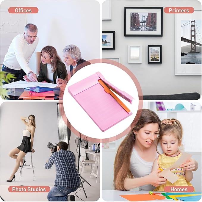 Paper Cutter,Mini Portable Paper Trimmer Card ID Photo Cutting Knife Gridded Photo Trimmer Paper Slicer Paper Cutting Board for Cardstock Scrapbooking