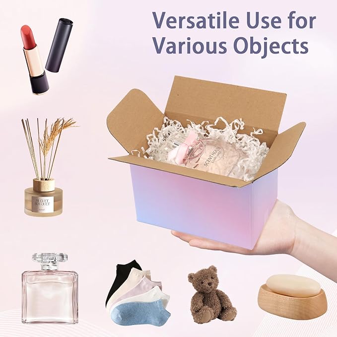 FORBFAN 6 x 4 x 4 Shipping Boxes, 30 Pack Corrugated Cardboard Mailing Boxes for Small Business, Colorful Packing Boxes for Small Orders & Packaging