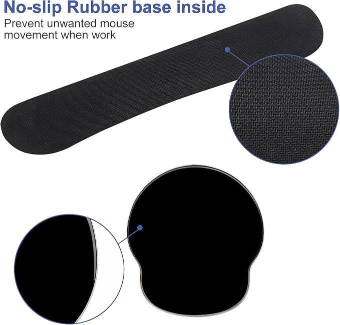 Mouse Pad Keyboard Wrist Rest, Gel Non Slip Rubber Wrist Support Rest Mouse Pad for Home Office, Computer, Laptop, Typist, Gamer, Soft Cushion Mousepad with Memory Foam Ergonomic Nebula Galaxy