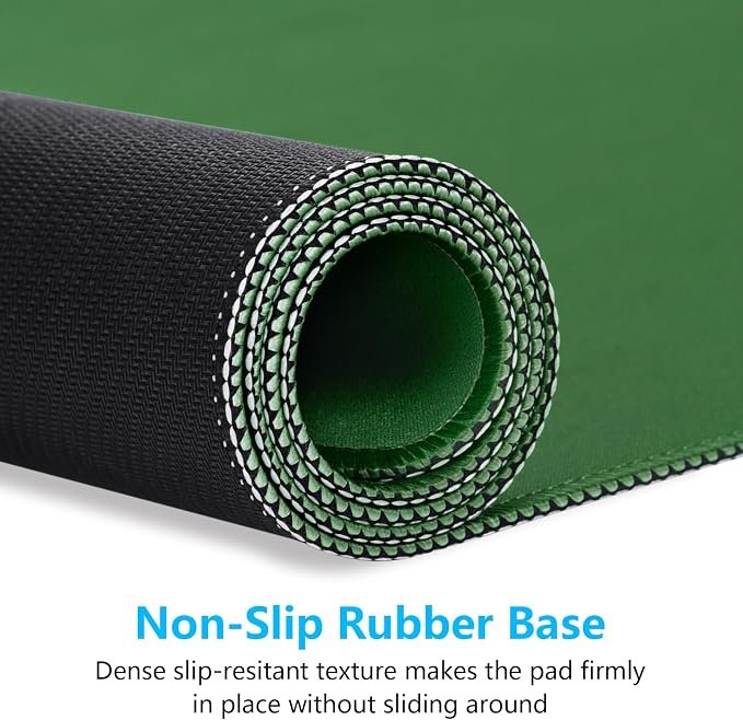 Dapesuom Large Gaming Mouse Pad, Extended Mouse Mat with Stitched Edges, Full Size Keyboard Pad with Non-Slip Base, Big XXL Computer Desk Mats for Gamer, Laptop, Office, 31.5 x 15.7in, Forest Green