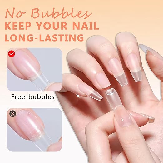 Solid Nail Glue Gel, 15g Soft Gel Nail Tips Glue Gel Super Strong Solid Gel Soak Off for Acrylic Nails Extension Fake Nails Press On Nails U V Lamp Curing Needed