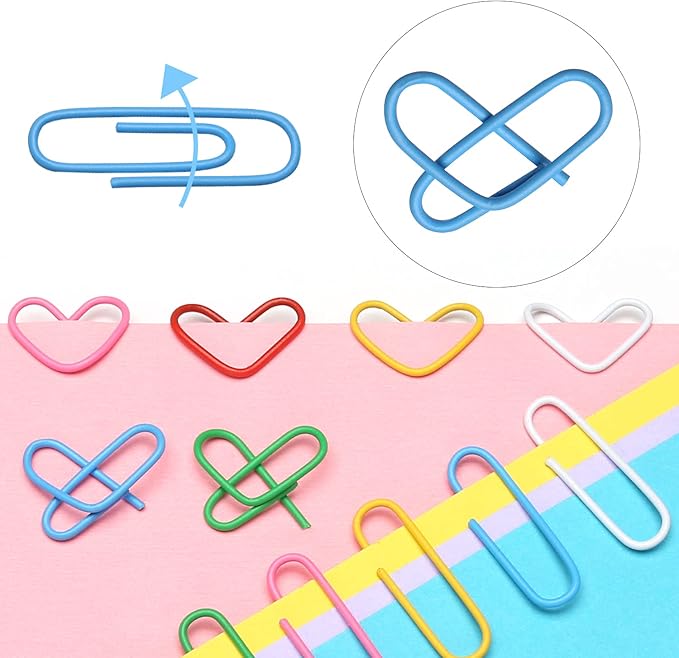 Elisel Paper Clips, 200pcs Medium Size (1.3 inch) Colored Paper Clip,Durable and Rustproof Coated Paper Clips, Great for Office, School and Personal Use (Pink)