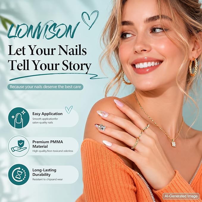 LIONVISON Short Almond Nail Tips: 504PCS Matte Full Cover Fake Nails | 12 Sizes Break-Resistant Pre-Shaped No Polish Needed - DIY Nail Extension for Women Beginners at Home Long-Lasting