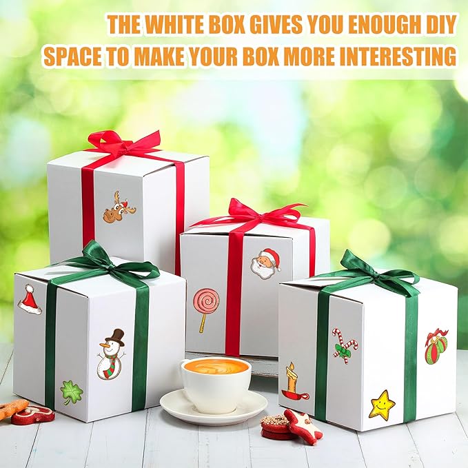 Yeaqee 72 Pcs Shipping Boxes Corrugated Cardboard Small Shipping Boxes for Packaging Mailing Packing Moving Small Business Storage Crafts Gifts (6x6x6 Inch,White)