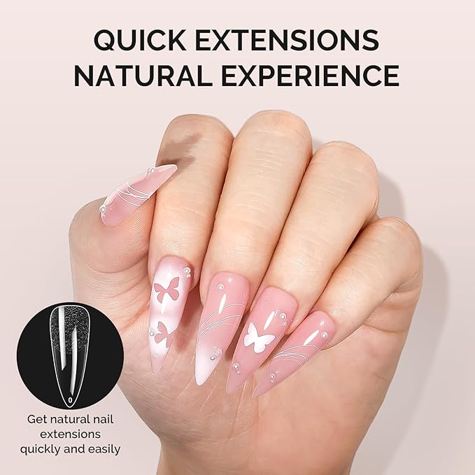 MelodySusie Stiletto X Nail Tips - 300Pcs 15 Sizes Clear Acrylic, Half Matte Full Cover Press on Nails for DIY Extension & Salon Use,Pre-Shaped for Long-Lasting Manicure