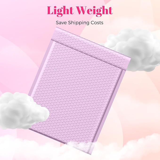 METRONIC Bubble Mailers 10x13" Padded Envelopes Lavender Purple 40 Pack | Poly Shipping Bags for Clothing,Waterproof Self Seal Cushioning,Mailing Pouches for Books,Jewelry,Makeup Supplies,#000,Bulk