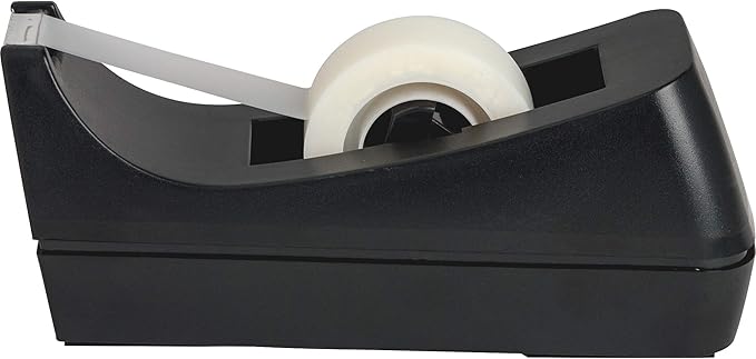 Business Source Standard Desktop Tape Dispenser, Black, 1 in (BSN32954) (Pack of 3)