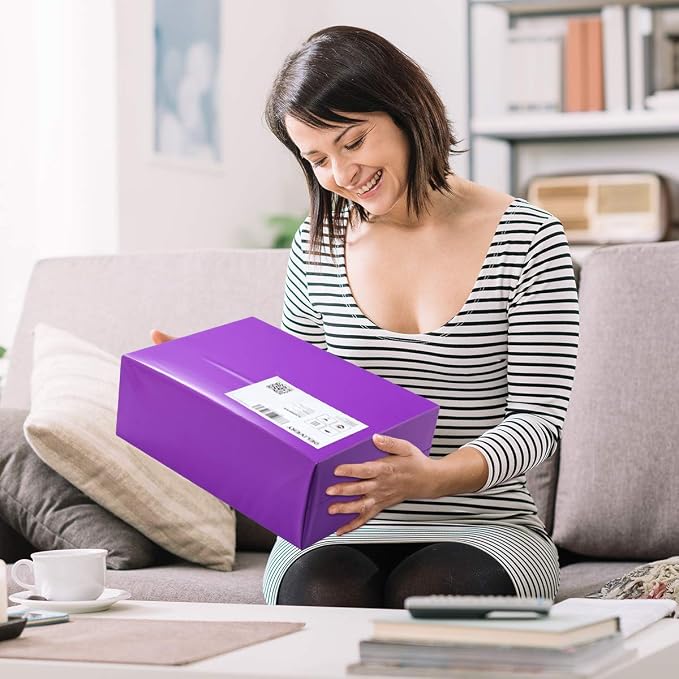 UCGOU Large Poly Mailers 14.5x19 Inch Purple 50 Pack Plastic Shipping Bags | Self Seal Adhesive Waterproof Tear Proof Mailers Poly Bags Strong Mailing Envelopes Packing for Clothes Books Accessories