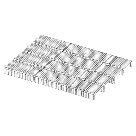 uxcell 20 Gauge Narrow Crown Staples 7/16" x1/4", 5000Pcs Galvanized Steel for Pneumatic, Electric Stapler, White